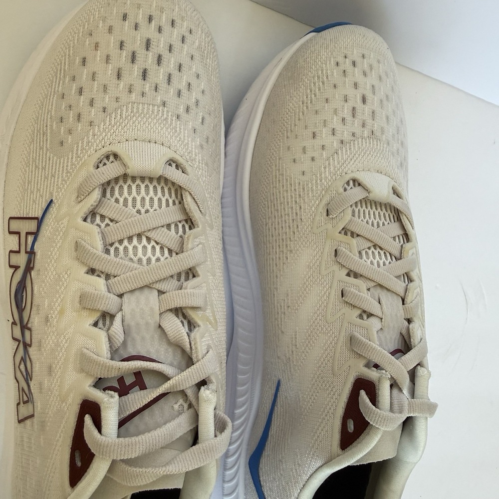 NEW HOKA Mach 6 Women's Size 9B Cream White Athletic Running Shoes Sneakers - Picture 7 of 8